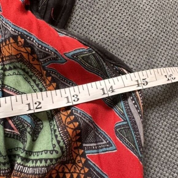 Angie Abstract Tank Bohemian Boho Maxi Sun Dress Black Red Medium Southwestern - Picture 5 of 11